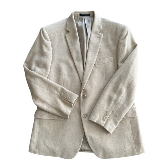 Lauren Ralph Lauren 100% Camel Hair Blazer Sports Coat Men’s Tan 42R Two Button - Picture 1 of 6
